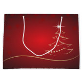 クリスマスレッド金ゴールドバッグ ラージペーパーバッグ (正面)