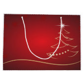 クリスマスレッド金ゴールドバッグ ラージペーパーバッグ (裏面)