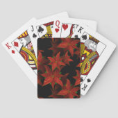 クリスマスレッド金ゴールドポインセチア水色 トランプ (裏面)