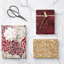 クリスマスレッド金ゴールドラグジュアリーグリッターパターン