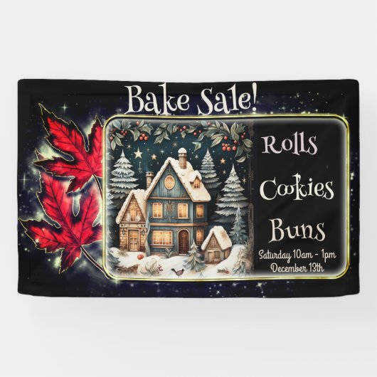 クリスマスレッド離れズススノーヴィレッジベイクセール 横断幕 (横)