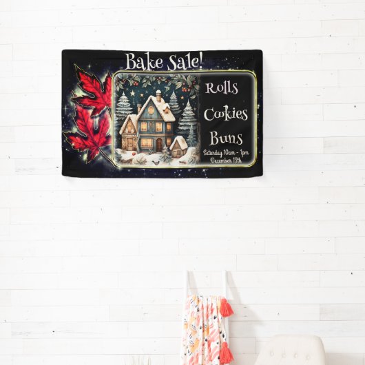 クリスマスレッド離れズススノーヴィレッジベイクセール 横断幕 (インサイチュ)