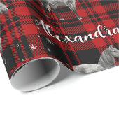 クリスマスレッド馬術馬パーソナライズされた ラッピングペーパー (ロールコーナー)