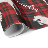 クリスマスレッド馬術馬パーソナライズされた ラッピングペーパー (ロールコーナー)