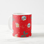 クリスマスレッド コーヒーマグカップ (正面左)