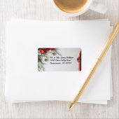 クリスマスレッド&シルバーベル差出人住所ラベル ラベル (インサイチュ)