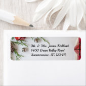 クリスマスレッド&シルバーベル差出人住所ラベル ラベル (インサイチュ)