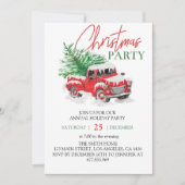 クリスマスレッド&トラックパーティの招待状 招待状 (正面)