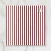 クリスマスレッド | ホワイトコケット弓ベビーシャワー フェイバータグ (裏面)