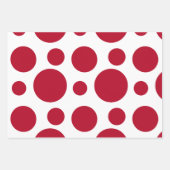 クリスマスレッド&ホワイト3漫画のパタークラシックン ラッピングペーパーシート (正面2)