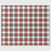 クリスマスレッド、ホワイト&グリーンプレイド ラッピングペーパー (フラット)