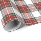 クリスマスレッド、ホワイト&グリーンプレイド ラッピングペーパー (ロールコーナー)