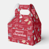 クリスマスレッド、ホワイト、フェスティバルパターン フェイバーボックス (裏面サイド)