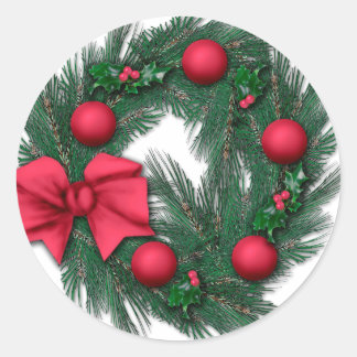 クリスマスレッド ラウンドシール