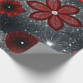 クリスマスレッド ラッピングペーパー (角)