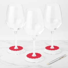 クリスマスレッド ワイングラスタグ