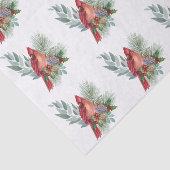 クリスマスレッド（鳥）ショウジョウコウカンチョウグリーンリーウォーター色 薄葉紙 (詳細)