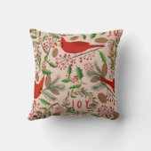 クリスマスレッド（鳥）ショウジョウコウカンチョウバード クッション (裏面)