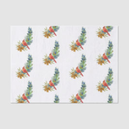 クリスマスレッド（鳥）ショウジョウコウカンチョウブルーベリーウォーター色 薄葉紙