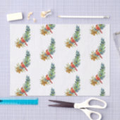 クリスマスレッド（鳥）ショウジョウコウカンチョウブルーベリーウォーター色 薄葉紙 (クラフト)