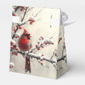 クリスマスレッド（鳥）ショウジョウコウカンチョウホリデーギフトボックス フェイバーボックス (裏面サイド)