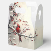 クリスマスレッド（鳥）ショウジョウコウカンチョウホリデーギフトボックス フェイバーボックス (オープン)