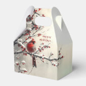 クリスマスレッド（鳥）ショウジョウコウカンチョウホリデーギフトボックス フェイバーボックス (正面サイド)
