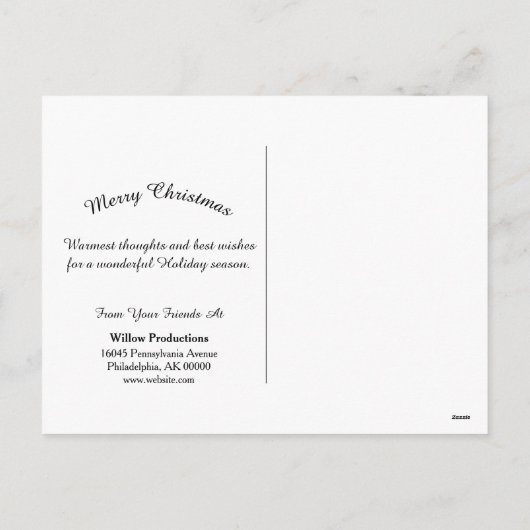 クリスマスレッド(鳥)ショウジョウコウカンチョウポインセチア事業 シーズンポストカード (裏面)