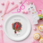 クリスマスレッド(鳥)ショウジョウコウカンチョウユール(キリスト降誕祭)至ボホホリデイ ペーパープレート (パーティー)