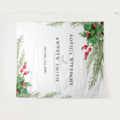 クリスマスレッ結婚ドベリーのタペストリー タペストリー (正面(横))