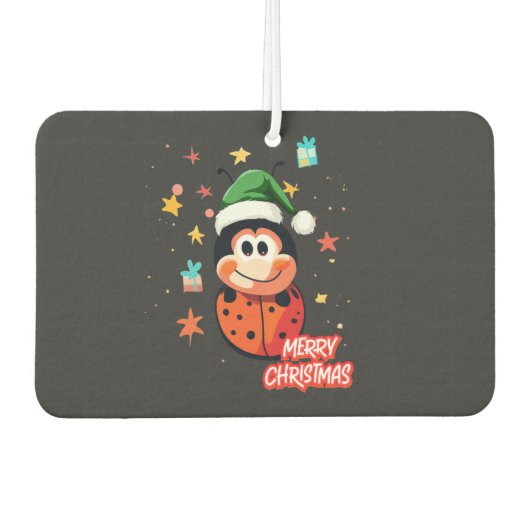 クリスマスレディバグ応援 カーエアーフレッシュナー (正面)