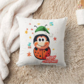 クリスマスレディバグ応援 クッション (ブランケット)