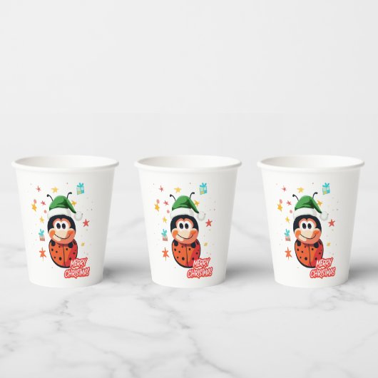 クリスマスレディバグ応援 紙コップ (複数)