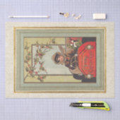 クリスマスレディードライバカーホリデーヴィンテージホリー 薄葉紙 (クラフト)