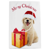 クリスマスレトリバー（ギフト付き） ミディアムペーパーバッグ (正面)