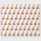 クリスマスレトリバー（ギフト付き） ラッピングペーパー (フラット)