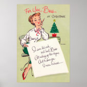 クリスマスレトロオフィスのパーティーデコールポスター ポスター (正面)