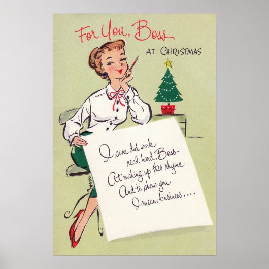 クリスマスレトロオフィスのパーティーデコールポスター ポスター (正面)