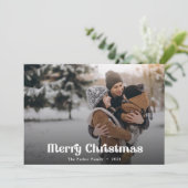 クリスマスレトロオーバーレイ文字写真 シーズンカード (スタンド正面)