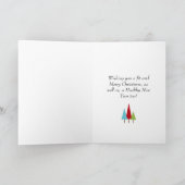 クリスマスレトロガール – エクササイズバイクグリーティングカード シーズンカード (内部)