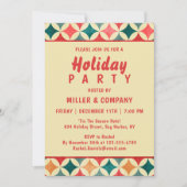 クリスマスレトロシック企業のクリスマスパーティー 招待状 (正面)