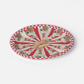 クリスマスレトロジンジャーブレッドベーカーズ ペーパープレート (アングル)