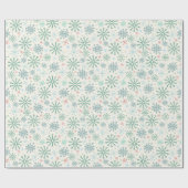 クリスマスレトロスノーフレークスパターンクリームまカスタムたは ラッピングペーパー (フラット)