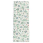 クリスマスレトロスノーフレークスパターンクリームまカスタムたは ワインギフトバッグ (裏面)