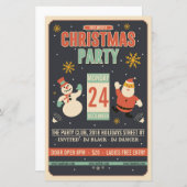 クリスマスレトロパーティーフライヤー (正面/裏面)