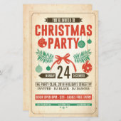 クリスマスレトロパーティーフライヤー (正面/裏面)