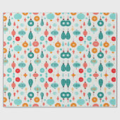 クリスマスレトロミッドセンチュリーモダンモダン ラッピングペーパー (フラット)