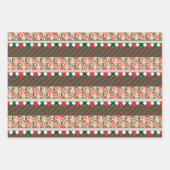 クリスマスレトロラッピング紙 ラッピングペーパーシート (正面3)