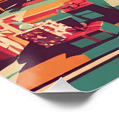 クリスマスレトロリビングルームとクリスマスツリー ポスター (コーナー)