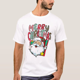 クリスマスレトロレッドバッファロー Tシャツ